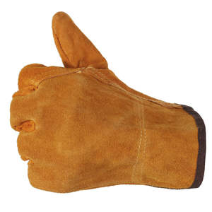 Guantes de Conducción de Cuero Vacuno Dividido con Pulgar Recto, Resistentes al Calor, de Uso General, Grado AB, Sin Forro, Guantes de Trabajo de Alta Resistencia - Product Image 1