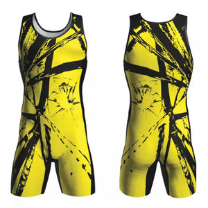 Wholesale OEM/ODM Colorful Wrestling Singlet Highest Quality Sublimation Breathable Comfortable Wrestling Training Singlet - Product Image 5
