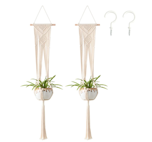 Macrame Plant Hangers Home Decor Hanging Plant Shelf Indoor Wall Planter for Wholesale - Product Image 1