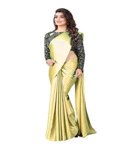 Sari de Seda Jacquard Banarasi con Blusa para Mujer, Ropa de Fiesta, Festival, Uso Diario, Sari de Seda y Algodón Suave, Venta al por Mayor a Bajo Precio - Product Image 5