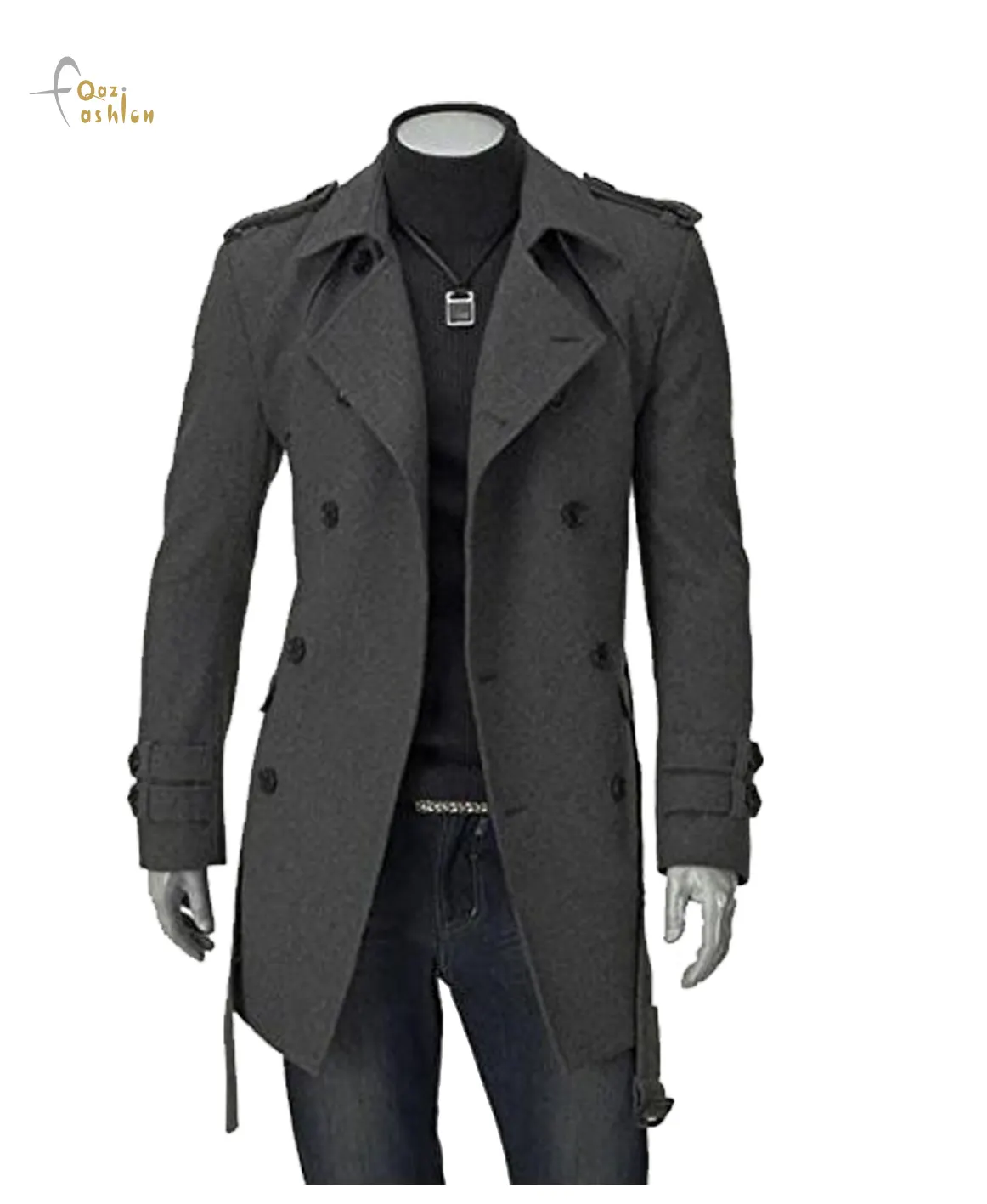 Men's stand collar casual wool coat for winter Winter Wool Jacket Men's High-quality Wool Coat