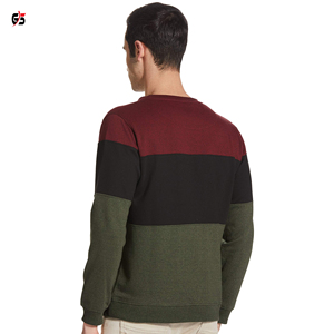 Derniers vêtements de mode pour hommes 2025 sweat-shirt 100% chaud coton polaire col rond patchwork multi couleurs manches complètes vêtements OEM - Product Image 2
