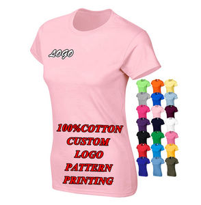 Ustom-Camisa blanca con estampado de logo para mujer, Lisa Camisa ajustada con cuello redondo 100% - Product Image 4