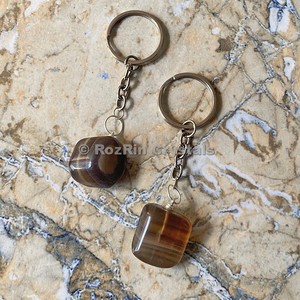 Wholesaler of Multi Fluorite Tumbled Stone Keychain : Multi Fluorite Tumbled Stone Keychain For Sale - Product Image 1
