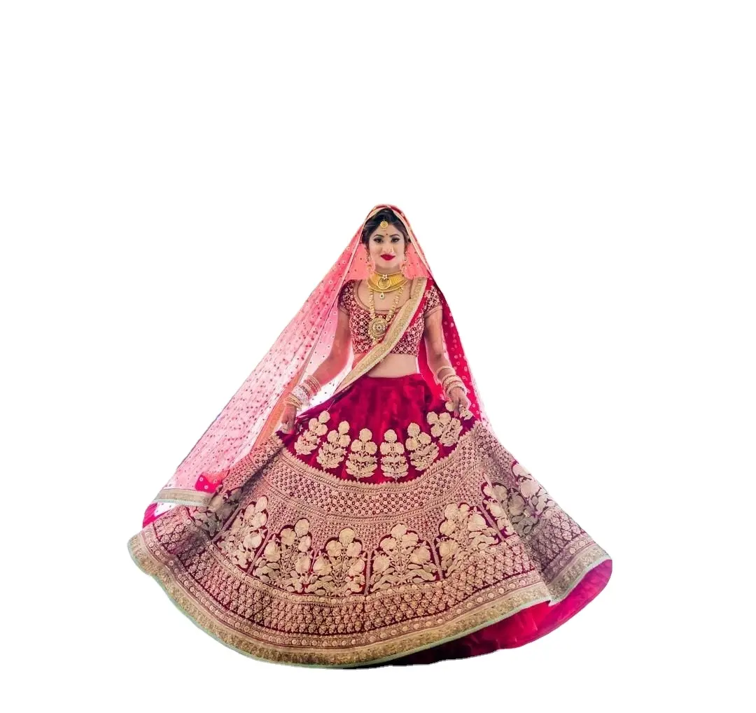 Schwere Braut indischen pakistani schen Lehenga Top-Kleid Verziert mit Kristallglas perlen Stein arbeiten für Wedding Wear India Surat