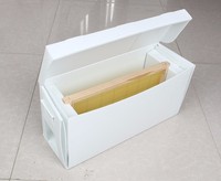 Boîte en plastique PP ondulé multicolore, 7 pièces, en plastique