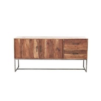Aparador de Estilo Europeo con Estructura de Hierro Industrial |   Mueble de Almacenamiento Moderno y Minimalista para Sala de Estar |   Tamaños y Colores Personalizados |   AKKU