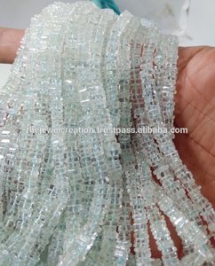 4mm 5mm naturel bleu aigue-marine pierre plat carré Heishi pierres précieuses perles brins cordes du fabricant en ligne inde Alibaba - Product Image 2