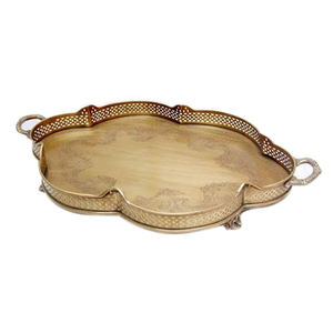 Bandeja de servicio de Metal y oro con logotipo personalizado, alta calidad, precio barato, gran oferta, venta al por mayor - Product Image 4