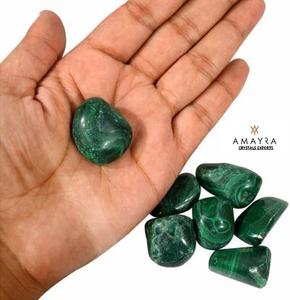 Pierre précieuse Malachite Tumble Stone Vente en gros Agate de qualité supérieure Tumble à vendre Agate Crystals Acheter auprès d'Amayra Crystal Exports India - Product Image 2