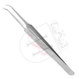 Pinzas de acero inoxidable de alta calidad, punta de aguja de 6mm, 45deg, volumen, Etiqueta Privada, pinzas de pestañas de acero inoxidable - Product Image 2