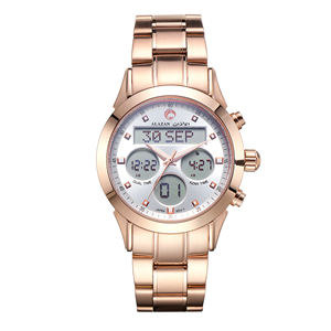 นาฬิกาอะลาซาน มุสลิม อะซาน อัลฟัจร์ แสดงเวลาโลก ผลิตจากสแตนเลส พร้อมเข็มทิศกิบลัต กันน้ำ นาฬิกาดิจิตอล - Product Image 4