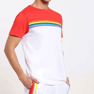 Camisa con estampado de tu propio logotipo para hombre, ropa de calle de cuello redondo personalizada, ropa de verano de algodón 100%, camisetas ajustadas de manga corta para Fitness - Product Image 3