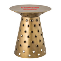 Table de chevet centrale en forme de Capsule, moderne, doré, de haute qualité, pour salon