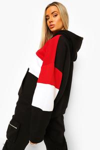 Sudadera deportiva de gran tamaño para mujer con Etiqueta Privada, Sudadera con capucha personalizada con forro polar largo para ropa de calle de invierno, estampado liso - Product Image 4