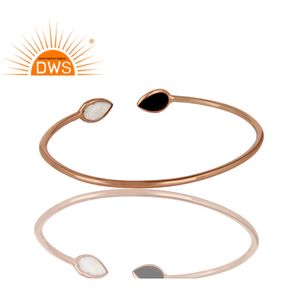 โมราสีดำนิลอัญมณีกำไลข้อมือเครื่องประดับผู้ค้าส่ง18พันกุหลาบชุบทอง925สาวเงินข้อมือกำไลข้อมือผู้จัดจำหน่าย - Product Image 3