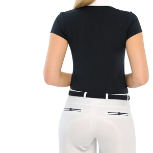 Nueva llegada Camisa de montar a caballo Capa base Polo Ecuestre Mujeres Niños en camisa de montar de tela técnica de secado rápido a bajo precio - Product Image 2