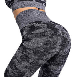 กางเกงเลกกิ้งเอวสูงสำหรับผู้หญิงกางเกงเลคกิ้งเล่นโยคะฟิตเนสพิมพ์ลายมีกระเป๋า - Product Image 3