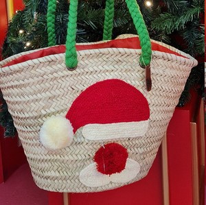 Bolsas de regalo de Navidad, cesta de paja, árbol de Navidad, cestas francesas, Feliz Navidad, bolso de paja, bolso grande de paja para acción de gracias, nuevo Y - Product Image 1
