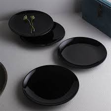 king International Tableware Ceramic Wholesale Luxury Hotel Restaurant European Style Black Dinner Plate Ceramic Family Restaura - Product Image 4