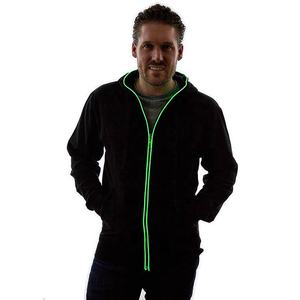 Venta al por mayor de ropa deportiva de alta calidad ropa de entrenamiento de gimnasia prendas de vestir activas cremallera reflectante cubierta de cara completa unisex logotipo personalizado sudaderas con capucha - Product Image 3