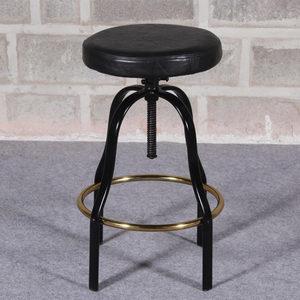 Taburete de Bar de estilo moderno contemporáneo, cuero de hierro con terciopelo PU para sala de estar, cocina, comedor, Hotel, dormitorio, restaurante - Product Image 2