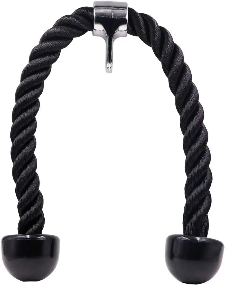 Bodybuilding Fitness Training Gym Accessories Braided Tricep Rope Double Grip Nylon Pubg Sport 10 Pcs Black Tricep Roop 2-3 Days