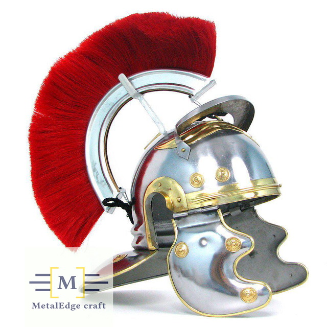 Unique Design Spartan Helmet with Red Plume Antique  Medieval Roman Centurion Vintage Helmet  Nautical Helmet