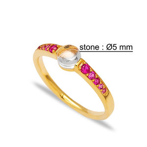 ยอดนิยมทับทิมเพทายอินเทรนด์การออกแบบที่ชัดเจนอีพ็อกซี่หิน925เงินสเตอร์ลิงคลัสเตอร์แหวนเครื่องประดับ - Product Image 2