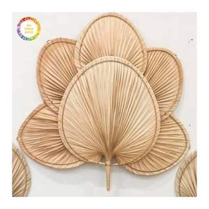 Ventilador de mano de paja tejida a mano para adultos y niños, accesorio Natural para interiores - Product Image 1