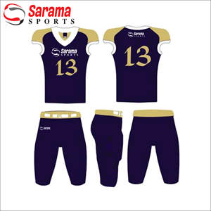 ชุดกีฬาอเมริกันฟุตบอลสำหรับผู้ชายใส่สบายใหม่พร้อมโลโก้ชื่อทีมและสีและชื่อสโมสร - Product Image 1