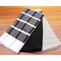 Serviettes de cuisine 100 % coton pur, qualité commerciale, écologiques, durables, séchage rapide, pour la table, tissées