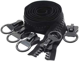 Cremallera de plástico de extremo abierto de alta calidad al por mayor con dientes grandes Producto Premium en el género de la cremallera - Product Image 2