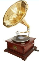 Antique Brass and Wooden Gramophone Player Modern Style Hot Selling Trombone for Home Use