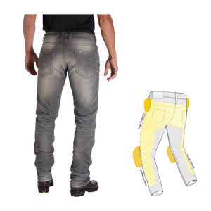 Recién llegado, pantalones vaqueros con forro de aramida de estilo arrugado para hombres, pantalones vaqueros protectores de motocicleta para niños - Product Image 2