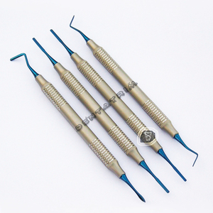 Instruments de remplissage dentaire en Composite, 6 pièces, pointes en titane bleu, ensemble de 4 pièces, Instruments de remplissage dentaires CE - Product Image 2