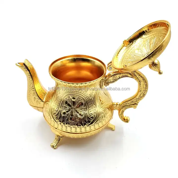 Handmade Turkish Double Boiler Tin Plated Copper Teapot