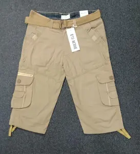 High-End-Marke Original Labels Herren Casual Cotton Cargo Shorts Outfits Reisen Multi Pocket Shorts mit Gürtel Bangladesh Stock lot