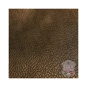 High Quality Italian Genuine Hair On Cow Leather Brown Collection Elephant For Elegant Furniture