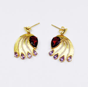 Argent Sterling 925 Sur Mesure Fournisseur Grossiste À La Main Unisexe Femme Faible QUANTITÉ MINIMALE DE COMMANDE Pas Cher Unique Élégante Boucle D'oreille en pierre Naturelle - Product Image 4