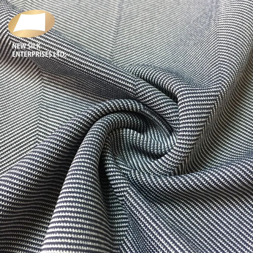 Custom Nylon polyester jacquard jean stretch denim knitted fabric for leggings