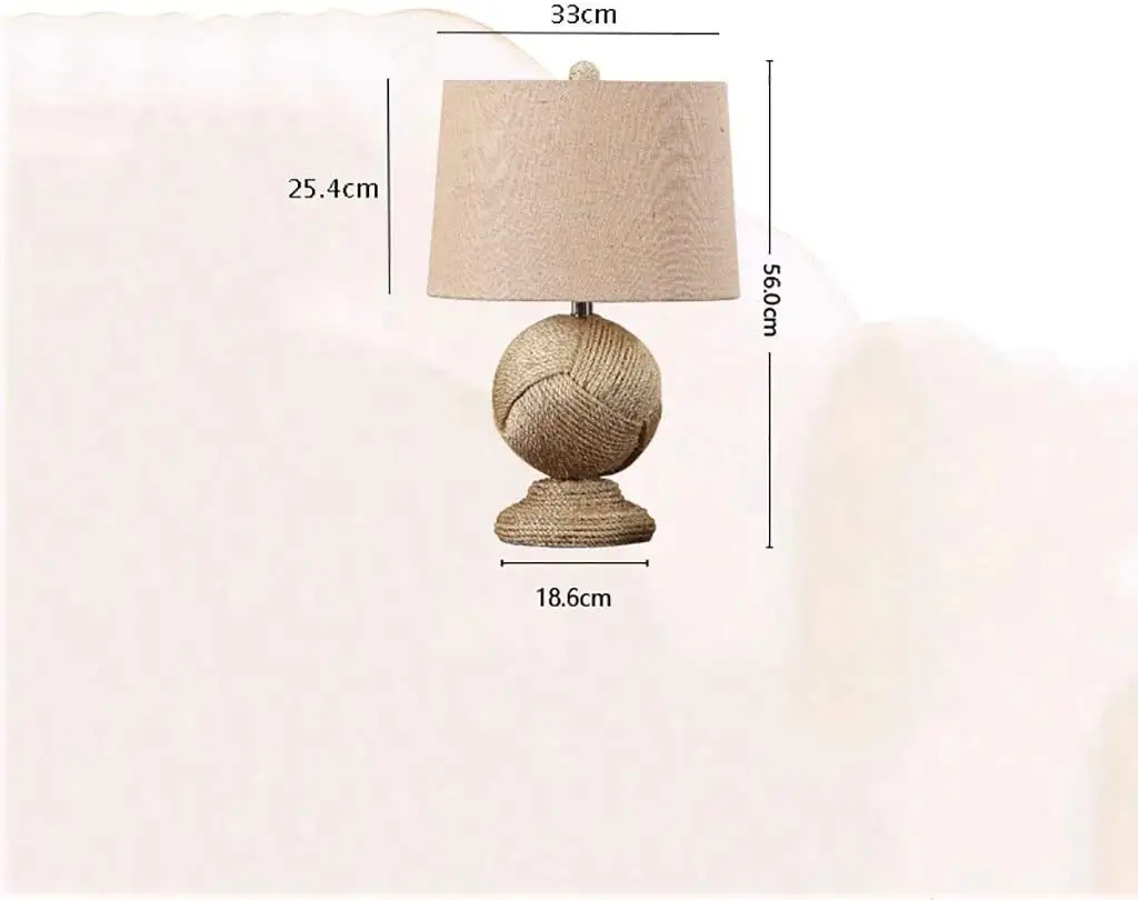 Круглый теневой шар с узлом ручной работы из натуральной веревки, декоративный стол и настольная лампа для домашнего декора