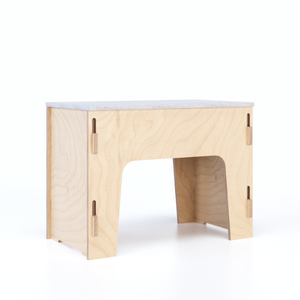 Alta qualità italiana su misura moderna minimalista compensato di betulla ad incastro piccola panca in legno per soggiorno appartamento - Product Image 6