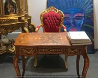 Angemessener Preis antike Reproduktion Französisch Schreibtisch Französisch Provinz Schreibtisch gebogen 5 Französisch Schreibtisch