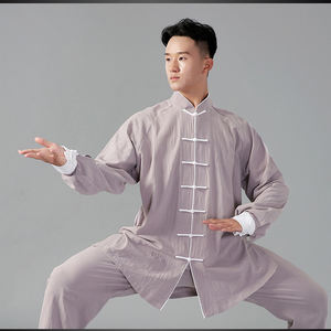 Uniforme de kung-fu de alta calidad para hombres, uniforme de Wing Chun, OEM, tradicional, shaolin, kung-fu, tai chi, venta al por mayor - Product Image 3