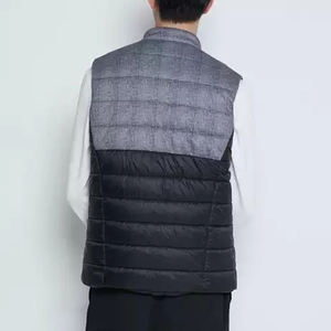 Veste en toile personnalisée pour hommes col montant manches sans bouffant style de rue pour l'hiver - Product Image 4