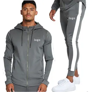 Unisex Winter Grey Block Jogger Tracksuit Sets Custom Design Street Fashion <b>Clothing</b> Adult 100% Cotton Lightweight Quick Dry - Product Image 5