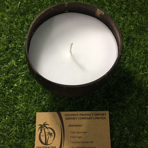 Vuelos de COCO vela palma de cera de soja ECO amigable de cáscara de COCO tazón hecho a mano VIETNAM COCO vela muchos aromas para Navidad - Product Image 1