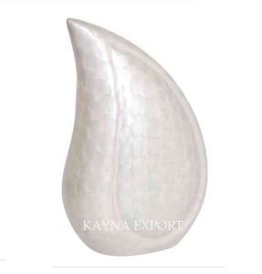 URNA DE LÁGRIMA PARA ADULTOS DE ESMALTE BLANCO/SE VENDEN LAS URNAS DE LÁGRIMA MÁS VENTAS DISPONIBLES A LOS MEJORES PRECIOS URNAS DE METAL DE LÁGRIMA ARTESANALES - Product Image 1