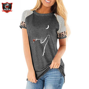 180gsm ผ้าฝ้าย100% โลโก้ที่กำหนดเองว่างเปล่าเสื้อยืดขายส่งธรรมดาผู้หญิงเสื้อยืด - Product Image 2